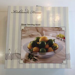 Kirklands Silver Serving Bowl - New In Box